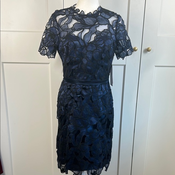 JS Collections Dresses & Skirts - Elegant Navy Lace Dress